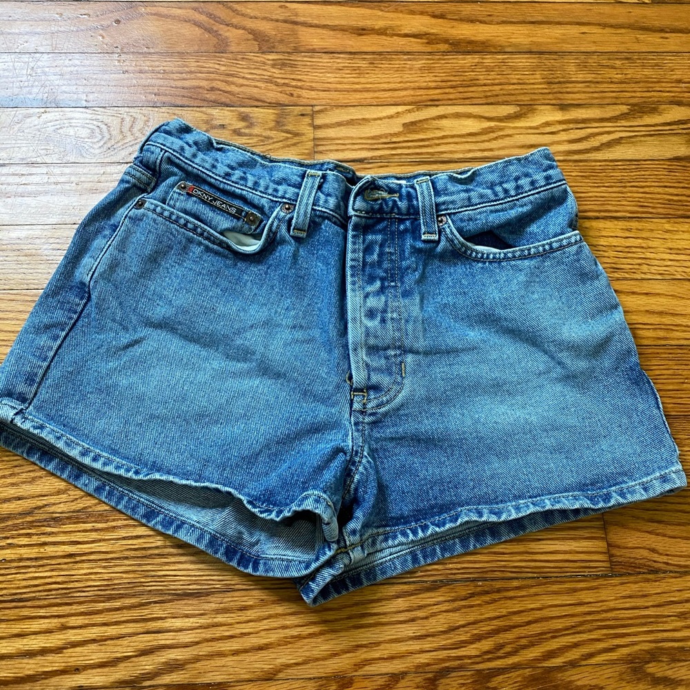 DKNY JEANS Vintage Dusty Blue Jean Shorts